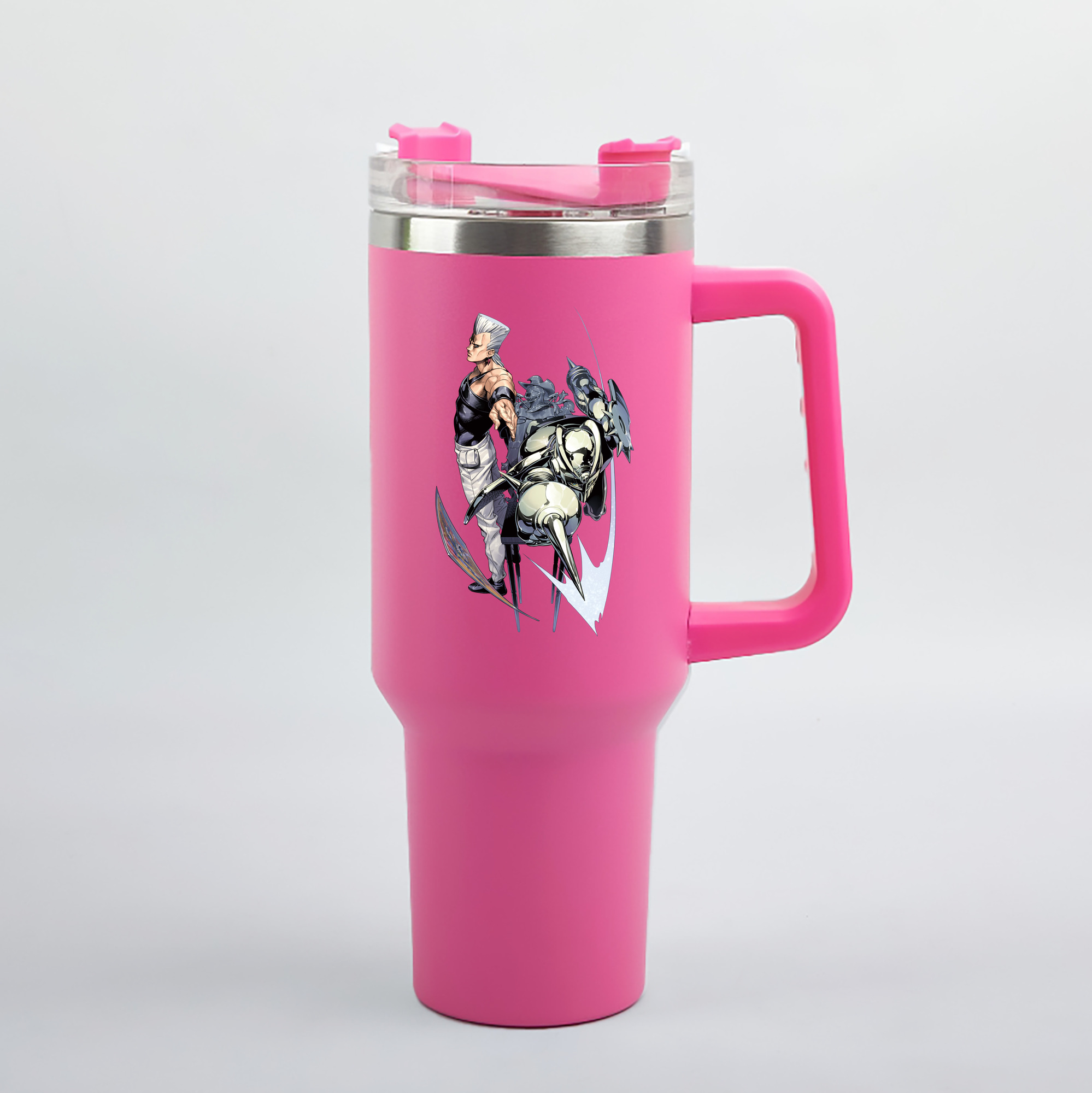 （画像用） ジョジョの奇妙な冒険 ジャン＝ピエール?ポルナレフ JoJo's Bizarre Adventure Jan Pierre Polnareff 1200mL車用タンブラー（カラープリント）